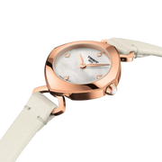 Tissot Femini-T T113.109.36.116.00 - cinturino bianco - cassa oro rosa - quadrante madreperla